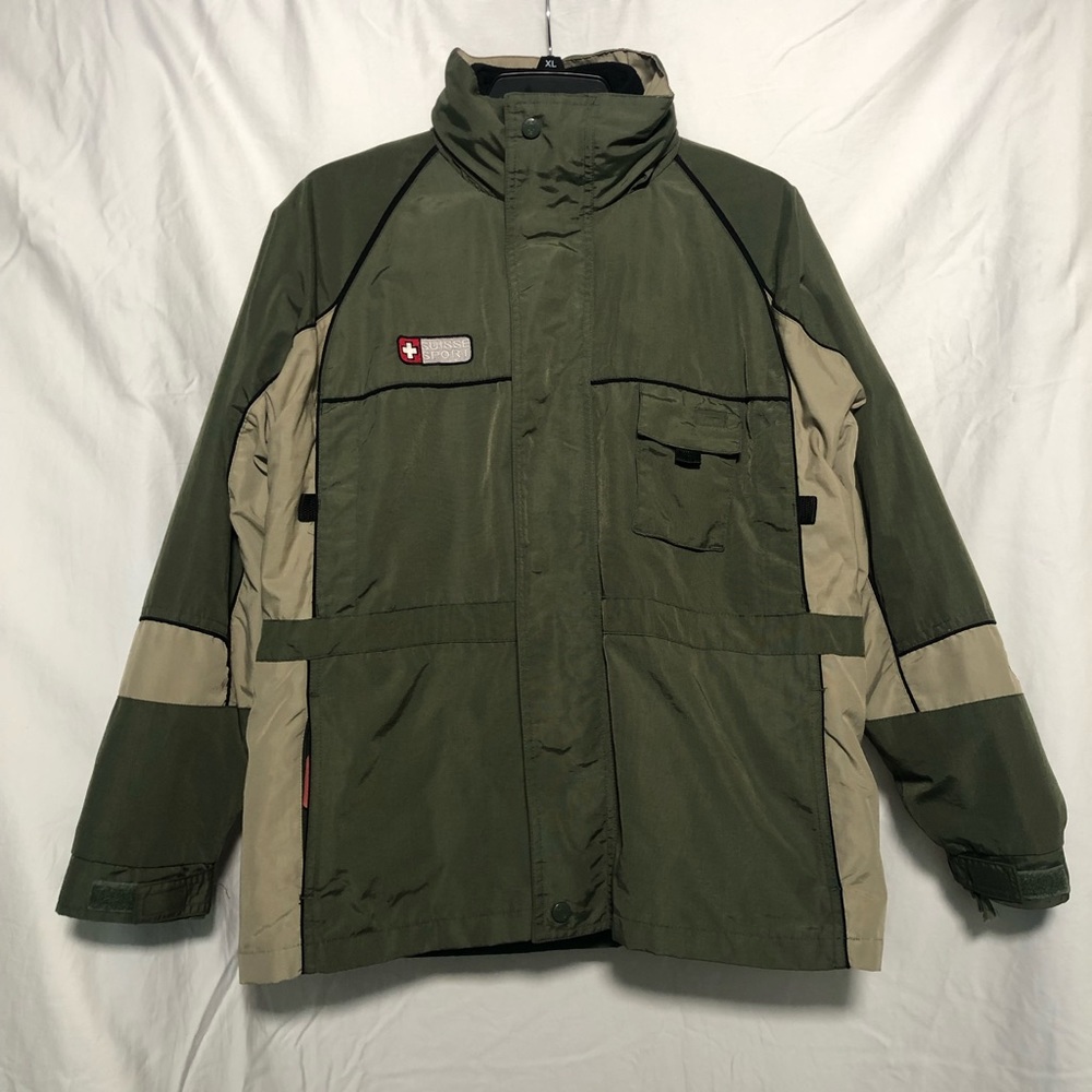 Suisse Winter Jacket Large 14/16 Hidden Hoodie Removable Fleece Full Jacket